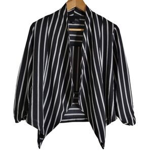 Kali Black and White Striped Blazer